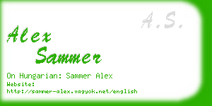 alex sammer business card